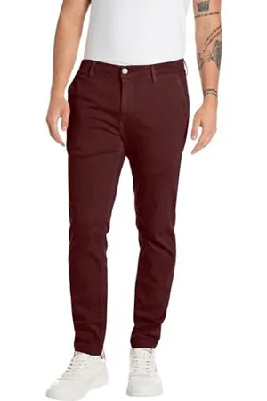 Replay Herren Chino Zeumar Slim-Fit Hyperflex X-Lite mit Stretch, Rot , 29W / 34L