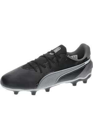 PUMA Unisex Kinder King Match Fg/Ag Jr Soccer Shoe, Black White Cool Dark Gray, 38 EU
