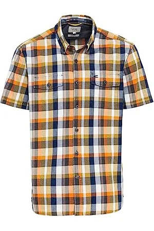 Camel Active Herren Kurzarmhemd mit Karomuster Menswear-M