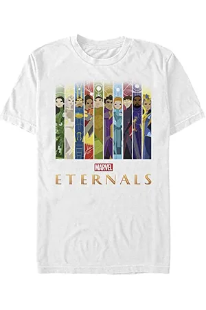 Marvel Unisex The Eternals Vertical Boxups Organic Short Sleeve T-shirt, , L