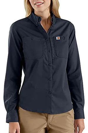 Carhartt Damen Rugged Professional™-Serie Relaxed Fit, langärmliges Canvas-Arbeitshemd, , XL