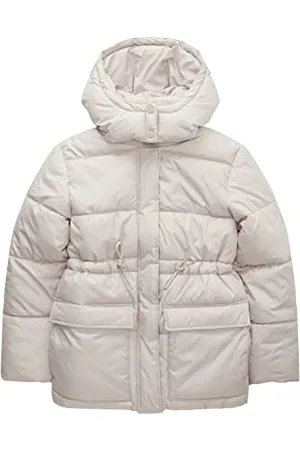 TOM TAILOR Mädchen Kinder Winterjacke mit Kapuze 1033324, Grau, 152