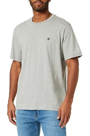 Champion Herren Legacy Basics-S-s Crewneck T-Shirt, Helles Heather Grey, Medium