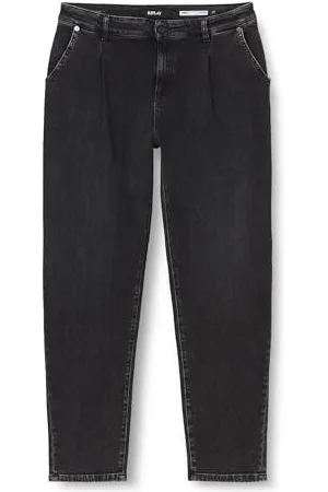 Replay Damen Jeans Joans Tapered-Fit aus Comfort Denim, (Grau), 31W