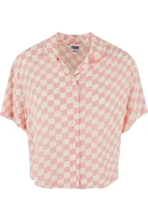 Urban classics Damen Bluse Ladies Viscose Resort Shirt, Kurzarm Bluse für Frauen, Loose Fit, , XS