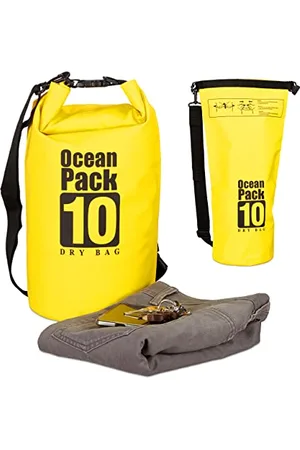 Relaxdays Ocean Pack 10 L, wasserdichter Dry Bag, ultraleichter Trockensack für Kajak, Segeln, Rafting, Skifahren