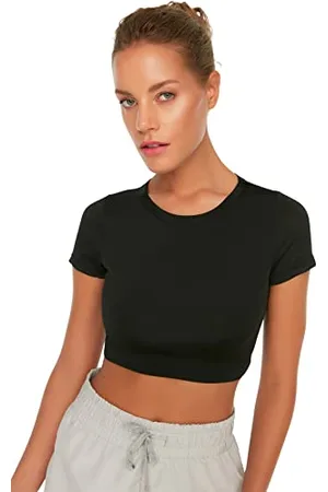 Trendyol Damen Black Crop Sports Blouse, , XS EU