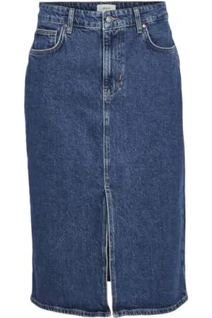 Object Objellen Mw Midi Denim Skirt Noos