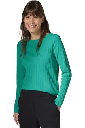 CECIL Damen B322493 Shirt Mit Rippstruktur, ,L