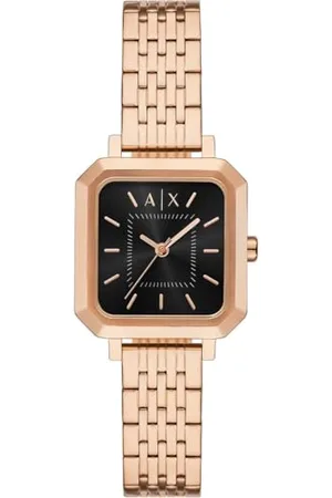 Armani Exchange Watch for Women, Quartz Movement and 27mm Case Size with Stainless Steel, Leather or Silicone Strap