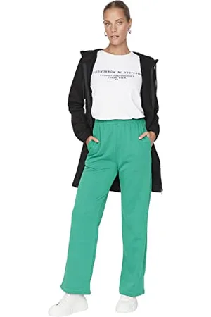 Trendyol Damen Herren Basic Mittlerer Bund Sweathose Sweatpants, , L EU