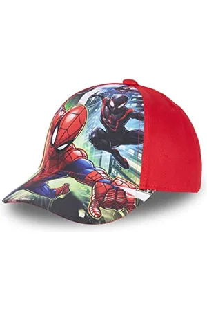 Marvel Kappe Jungen Perfekter Halt, Cap Kinder, Luftiges Netzgewebe, Schwarz, 54
