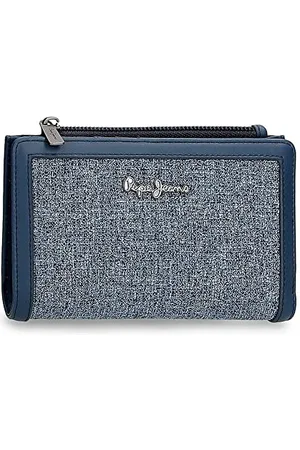 Pepe Jeans Maddie Geldbörse mit blauem Kartenhalter 17x10x2 cm Polyester mit Kunstlederdetails