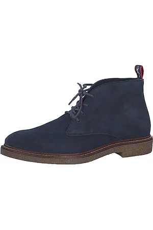 Marco Tozzi By Guido Maria Kretschmer Herren Stiefeletten zum Schnüren aus Wildleder Elegant, Blau , 44