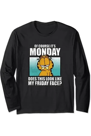 Garfield Natürlich Es Ist Montag… Freitag Gesicht Langarmshirt