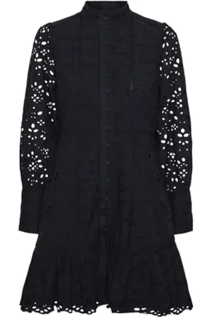 Y.A.S Y.A.S Damen ALESSIA LS Dress S. NOOS Kleid, Black, Small