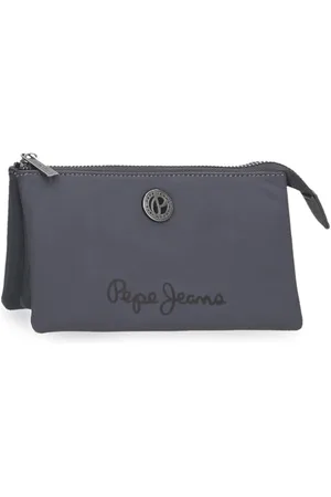 Pepe Jeans Corin Geldbörse mit DREI Fächern, grau, 17,5 x 9,5 x 2 cm, Polyester und PU, 0,33 l, von Joumma Bags, grau, Talla única, Geldbörse mit DREI Fächern