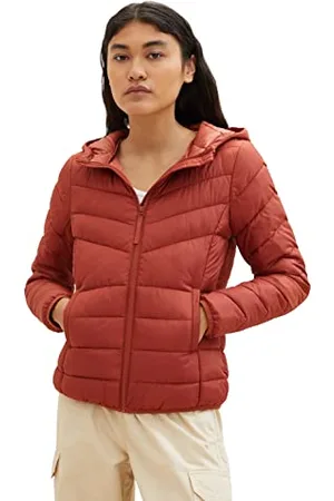 TOM TAILOR Damen 1038450 Lightweight Steppjacke, 13002-dark Brandy Brown, XS