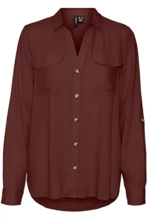 VERO MODA Damen Vmbumpy L/S Shirt New WVN Ga Noos Langarmbluse, , XXL