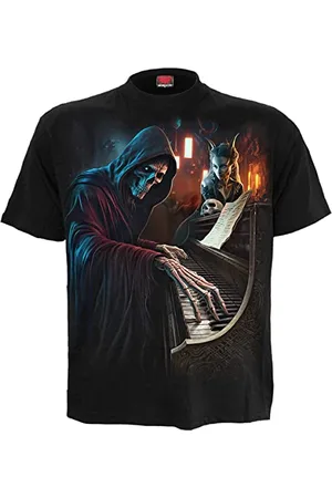 Spiral Midnight Blues Männer T-Shirt M 100% Baumwolle Basics, Horror, Rockwear, Totenköpfe