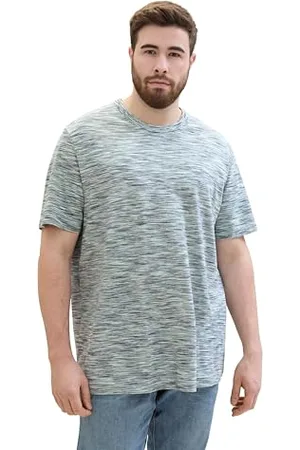 TOM TAILOR Herren Plussize Basic T-Shirt im Spacedye-Style, , 4XL