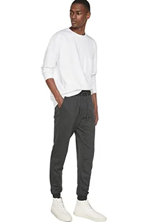 Trendyol Herren Männlich Regulärer Passen Gummi Saber Grundlegender Trainingsanzug Sweatpants Jogginghose, , XL