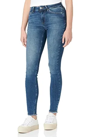 ONLY Damen Onlblush Mid Sk Ank Raw Dnm Rea194 Noos Jeans, , S / 30L EU