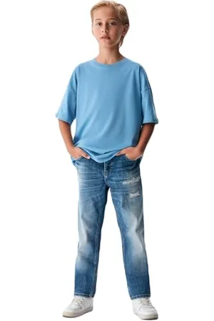 LTB T-Shirts für Jungen Letene Kurzarm T-Shirt mit LTB Logo Print in Blau Größe - 128CM