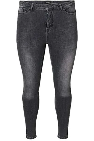 VERO MODA Damen Vmlora Hw Ss Bl Wash Jeans-k Curve Noos, , 48