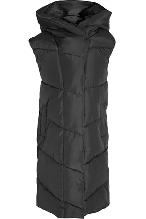 Noisy May Damen NMTALLY L/S Long Vest NOOS Steppweste, Black, M