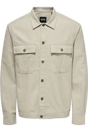 Only & Sons Herren ONSKENNET LS Linen Overshirt NOOS Kurzarmhemd, , L