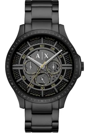 Armani Exchange Watch for Men, Automatic Movement and 46mm Case Size with Stainless Steel, Leather or Silicone Strap