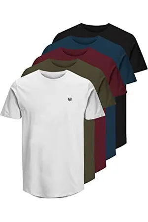 JACK & JONES Herren Jprblabrody Tee Crew Neck 5pk MP T Shirt, , S EU