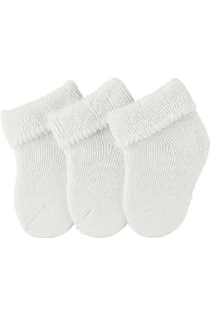 Sterntaler Erstlingssocken 3er Pack uni - Baby Socken mit Innenfrottee und Umschlag - hautsympathische Neugeborenen Socken mit hohem Baumwollanteil - Unisex Strümpfe einfarbig, , Größe 0