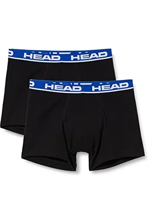Head Herren Boxer Unterwäsche, Schwarz/Blau, M (2er Pack)