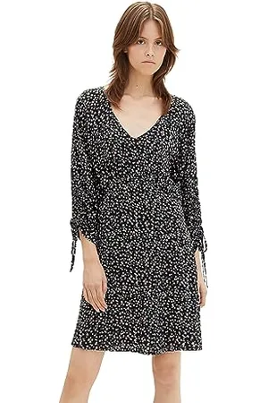TOM TAILOR Damen Kleid mit Raff-Detail , multicolor flower print, M