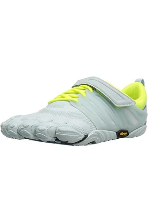 Vibram V-Train 17W6605_37, Herren Hallenschuhe, Weiß (Pale Blue/Safety Yellow), 37 EU (4 UK)