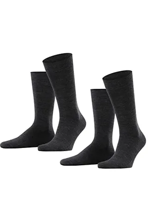 ESPRIT Herren Socken Basic Wool Multipack M So Wolle Baumwolle einfarbig 2 Paar, , 43-46