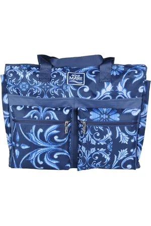 AQUA DI MARE Strandtasche Rib Stop quadratisch gemustert 100% PL 22902 Marineblau, , Zeitgenössisch