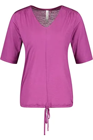 Gerry Weber Damen Halbarmshirt mit Tunnelband halber Arm unifarben 38