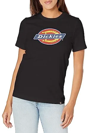 Dickies Damen, T-Shirt mit dreifarbigem Logo, schwer, für Damen, , XL
