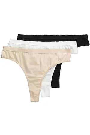 Ulla Popken Damen große Größen Übergrößen Plus Size Strings, 3er-Pack, 46+ 800224900-46+
