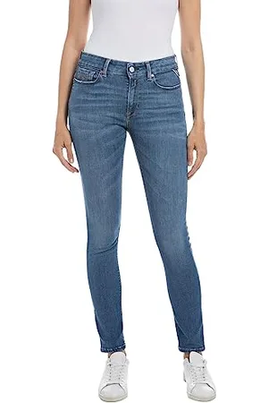Replay Damen Jeans Luzien Skinny-Fit, Medium Blue 009 (Blau), 25W / 30L