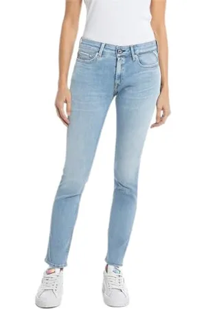 Replay Damen Jeans New Luz Skinny-Fit, (Blau), 30W / 30L