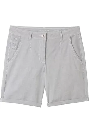 TOM TAILOR Damen Chino Bermuda Shorts , delicate black white stripe, 36