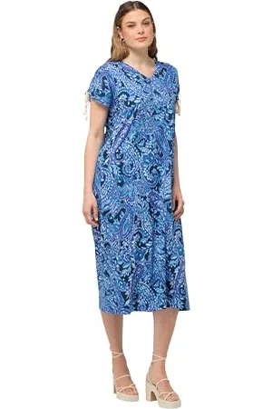 Ulla Popken Damen, große Größen, Jerseykleid, Bedruckt