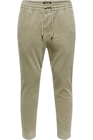 Only & Sons Herren Sweatpant ONSLINUS Cropped Cord - Tapered Fit - XS-XXL, Größe:S, Farbe: 22019912