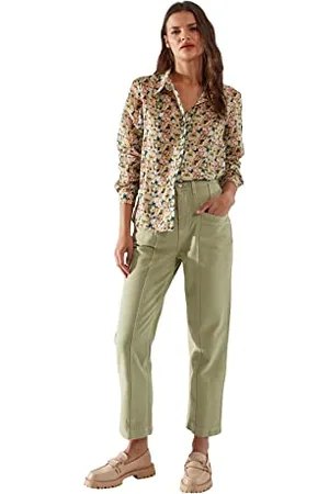 Trendyol Nähen detaillierte Hohe Taille Mom Jeans, , 42