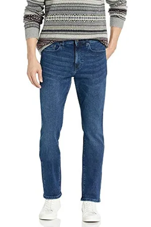 Amazon Herren Schmal geschnittene, gerade Jeans aus Komfort-Stretch (Früher Goodthreads), , 36W / 28L