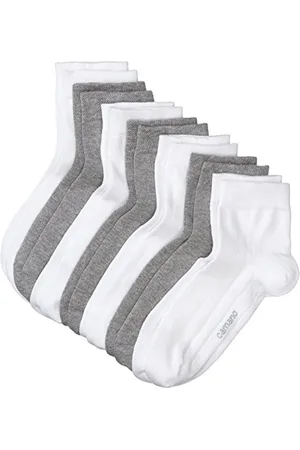 Camano GmbH Co KG Herren 3023 Ca-soft quarter 7 par Socken, Weiß, 43-46 EU